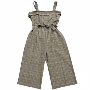 Timing Brown Plaid Jumpsuit - size Medium